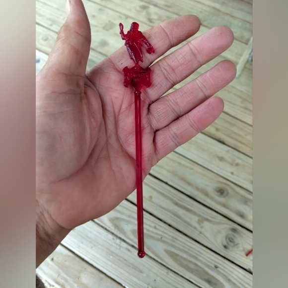 Lot of 2 Vintage Red Ramada Inn Hotel Motel Drink Stirrers Sizzle Sticks MCM Bar - Picture 2 of 2